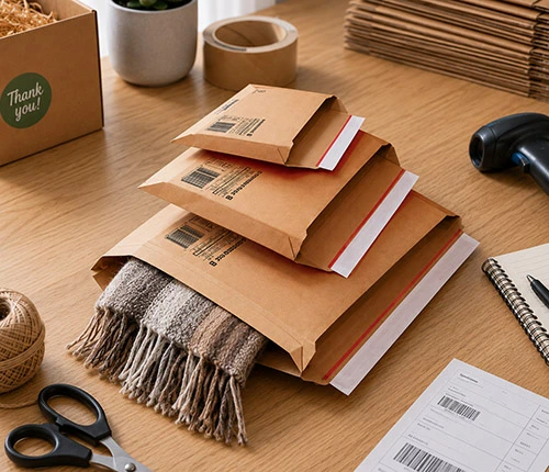 Buste e-commerce in cartone di diversi formati per le spedizioni